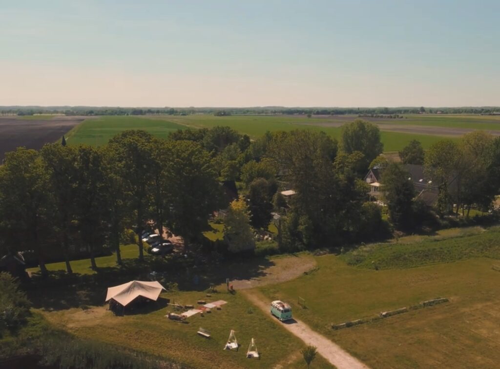 Drone foto trouwerije